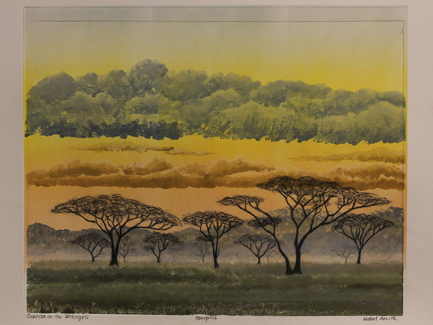 Isobel-Smith-Sunrise-on-the-Serengeti-Monotype