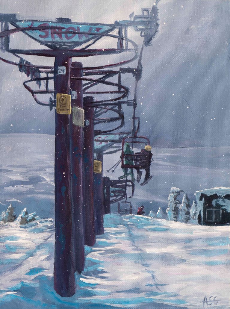 Fresh Snow on Black Bear Chairlift